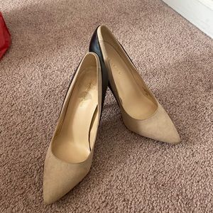 Marc fisher heels black with nude color size 7